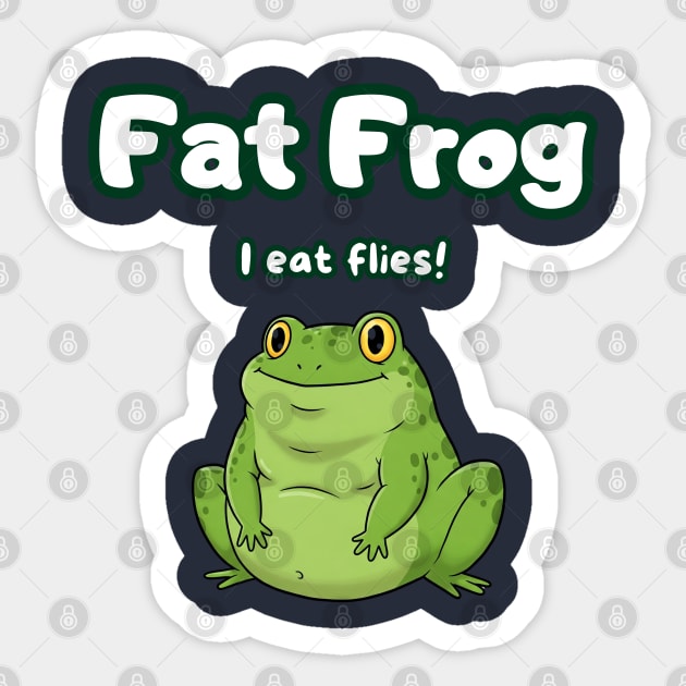 Funny Fat Frog Sticker by Stylecombinator
